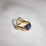 Band Ring I Lapis Gold