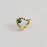 Band Ring II Malachite Gold