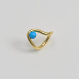 Band Ring II Turquoise Gold