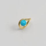 Band Ring I Turquoise Gold