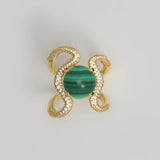 Reef Ring Malachite Diamonds