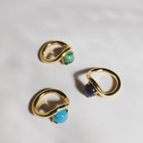 Band Ring I Malachite Gold