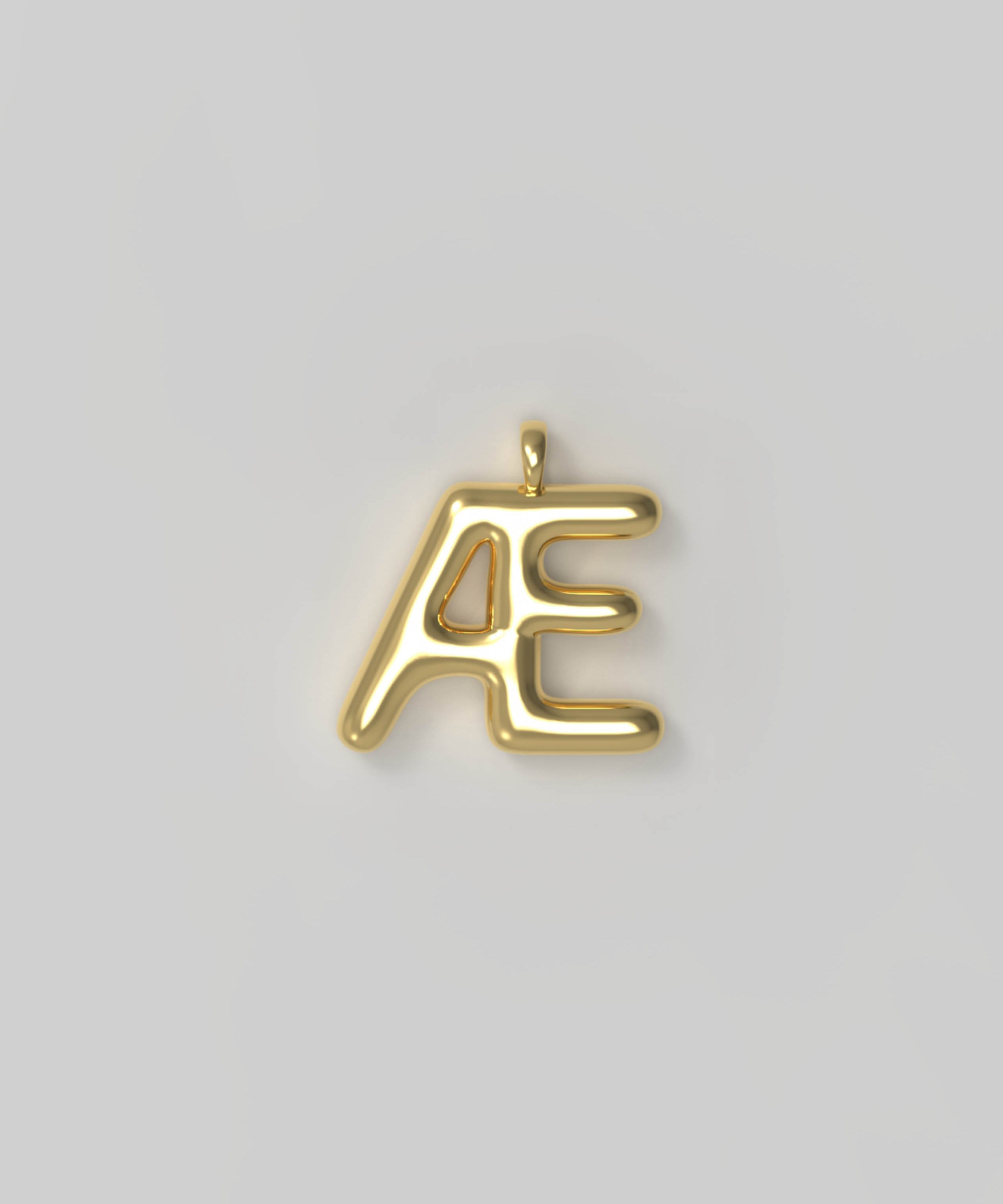 Letter Charm Small Gold