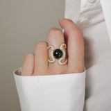 Reef Ring Onyx Diamonds