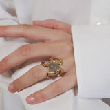 Reef Ring Moonstone Gold